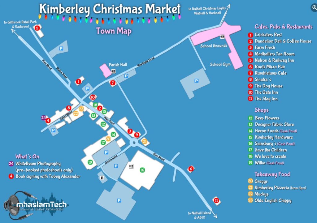 Kimberley Christmas Market 2021 Map